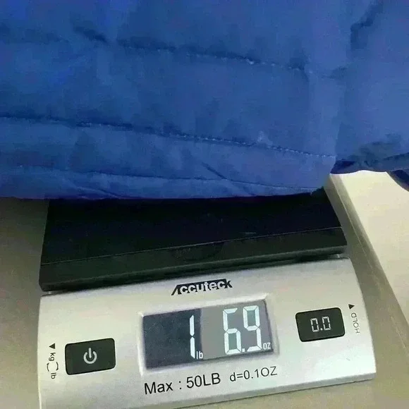 American Eagle Down Puffer Jacket Blue Size Medium Warm Lightweight - Picture 8 of 8